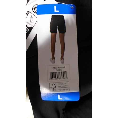 3068 - Five pairs of women's black Tuff Athletics shorts - mixed size * this lot is subject to VAT