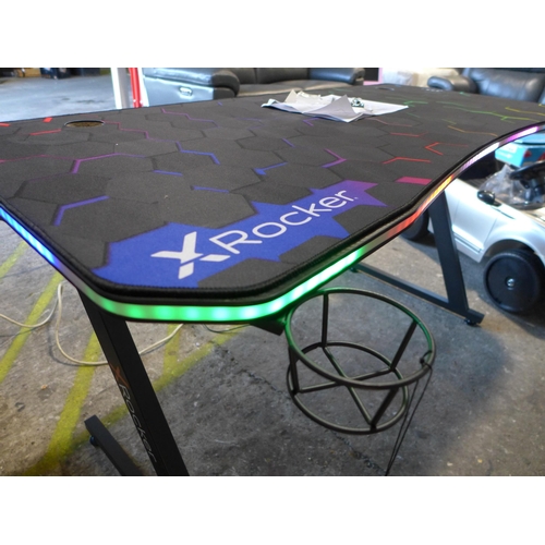 3080 - Xrocker Rgb Pulsar Led Lights Gaming Desk, Original RRP £109.99 + vat   (309-210)   * This lot is su... 