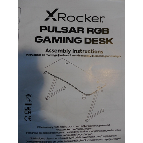 3080 - Xrocker Rgb Pulsar Led Lights Gaming Desk, Original RRP £109.99 + vat   (309-210)   * This lot is su... 