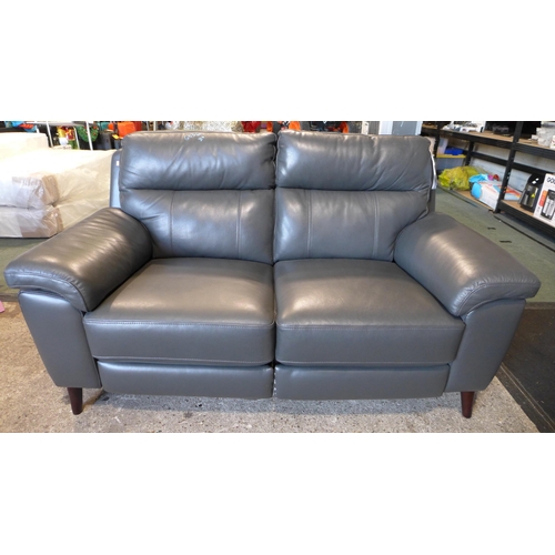 3086 - Grace Grey Leather Power Reclining 2 Seater Sofa, original RRP £699.99 + VAT (310-166) * This lot is... 