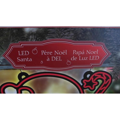 3088 - Two LED Santa hanging lights
