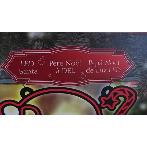 3090 - Two LED Santa hanging lights