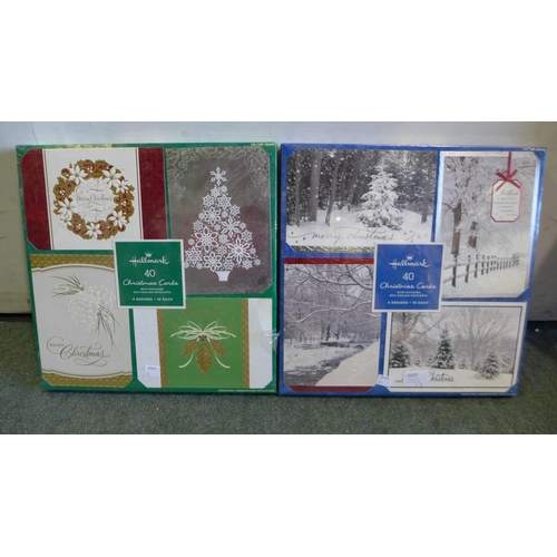 3105 - Two 40 packs of Hallmark Christmas cards