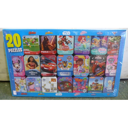 3111 - Box of 20 character puzzle tins