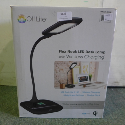 3126 - Ottlite flex neck LED desk lamp