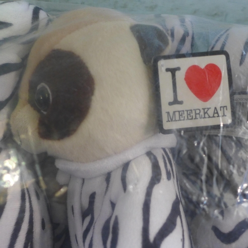 3144 - Six Meerkat cuddly toys