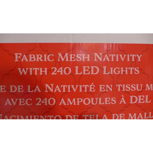 3156 - Fabric mesh Nativity with 240 LED lights