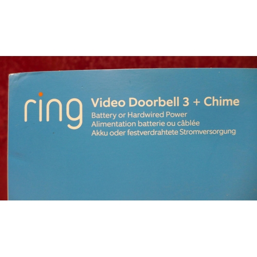 3159 - Ring Video Doorbell 3  With Chime  (309-233)   * This lot is subject to vat