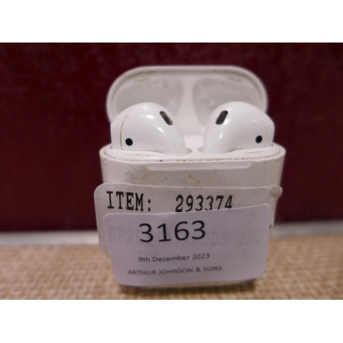 3163 - Apple 2nd Gen Airpods -  Mv7N2Zm/A    (309-231)   * This lot is subject to vat