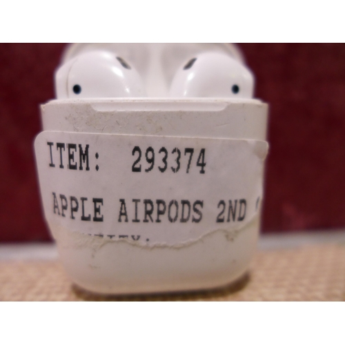 3163 - Apple 2nd Gen Airpods -  Mv7N2Zm/A    (309-231)   * This lot is subject to vat