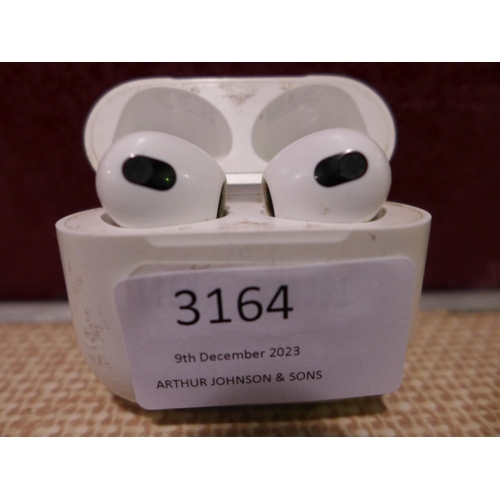 3164 - Apple 3rd Gen Airpods & Case - Model Mme73Zm/A, Original RRP £139.99 + vat    (309-244)   * This lot... 