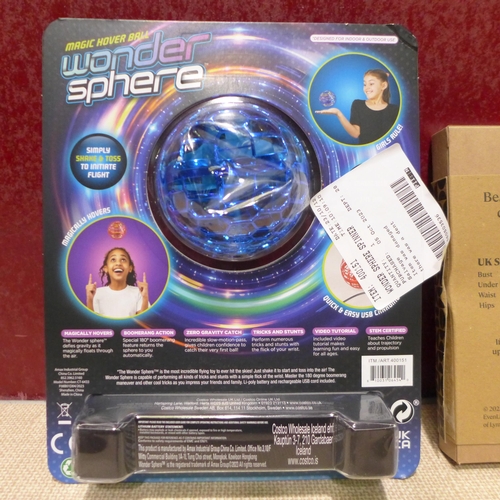 3178 - Wonder Sphere Spinner Ball, a Bodysuit and a Glass Lock Container    (309-251)   * This lot is subje... 