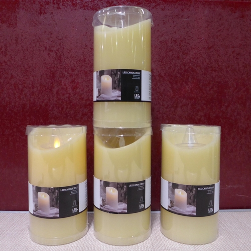 3203 - Set of four LED candles with twinkle flame