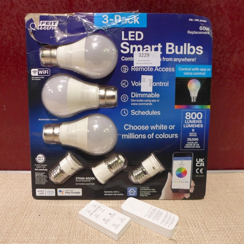 3229 - Feit Led Smart A60 Wi-Fi Bulbs and Salter Digital Luggage Scale (310-144,149) * This lot is subject ... 