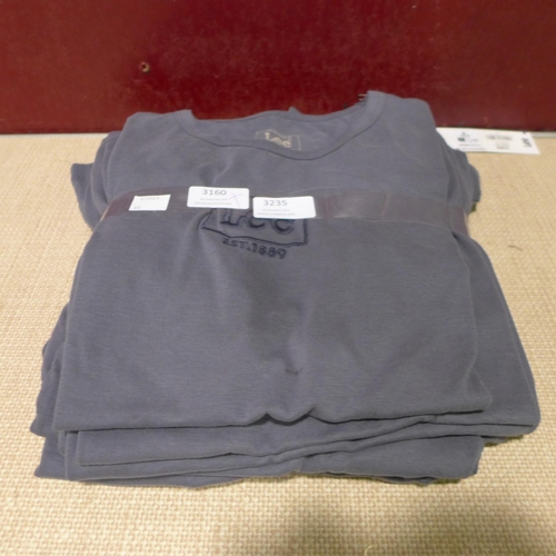 3235 - Seven women's washed grey slim-fit Lee T-shirts - size S * this lot is subject to VAT