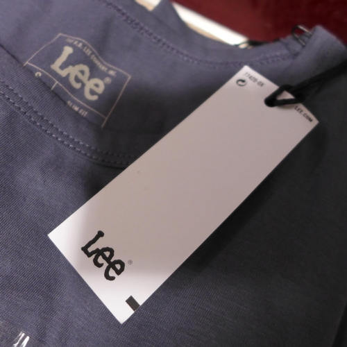 3235 - Seven women's washed grey slim-fit Lee T-shirts - size S * this lot is subject to VAT