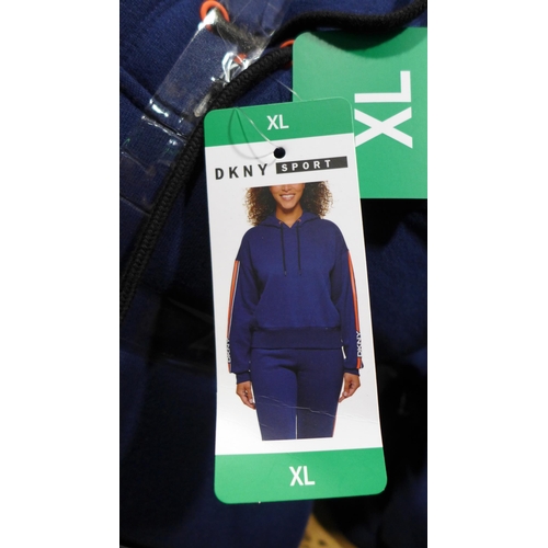 3300 - Five navy women's DKNY Sport hoodies - size XL * this lot is subject to VAT