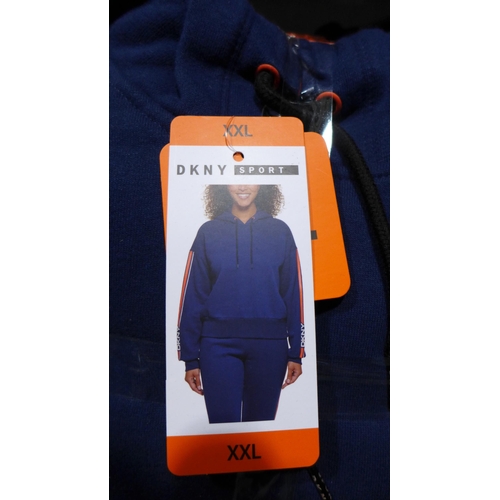 3304 - Five navy women's DKNY Sport hoodies - size XXL * this lot is subject to VAT