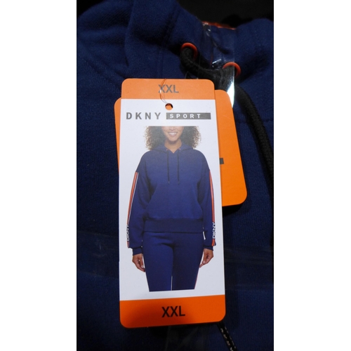 3305 - Five navy women's DKNY Sport hoodies - size XXL * this lot is subject to VAT