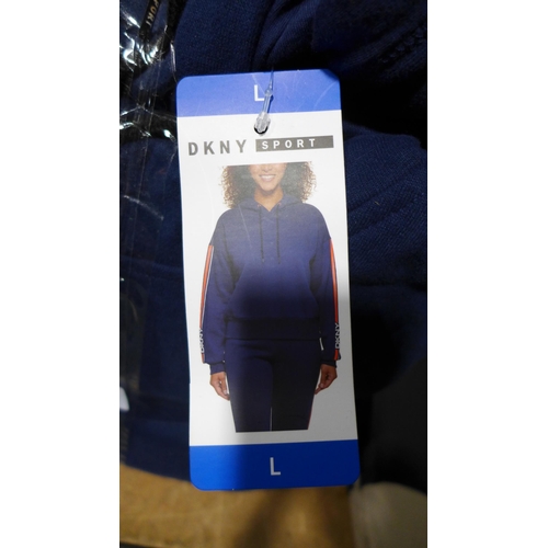 3310 - Five navy women's DKNY Sport hoodies - mixed size * this lot is subject to VAT