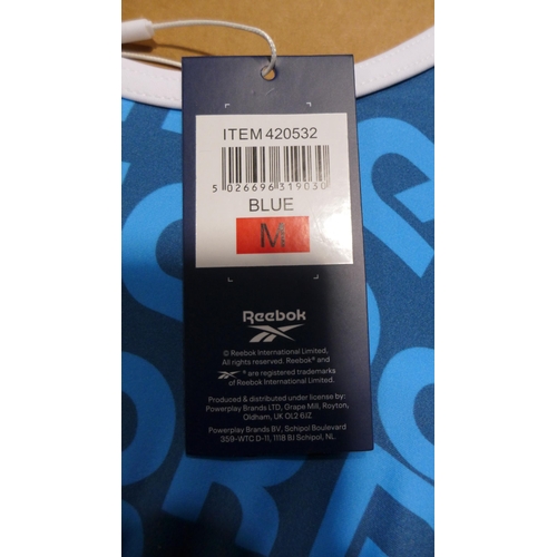 3327 - Five blue Reebok swimming costumes - size M * this lot is subject to VAT