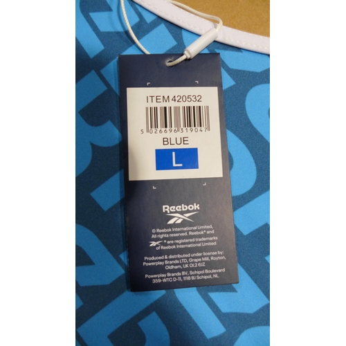 3330 - Five blue Reebok swimming costumes - size L * this lot is subject to VAT