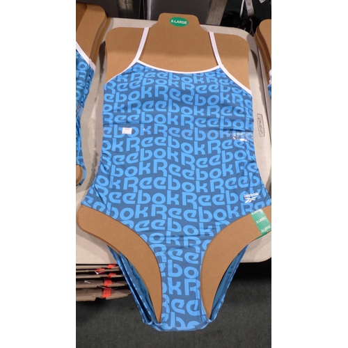 3331 - Five blue Rebok swimming costumes - size XL * this lot is subject to VAT