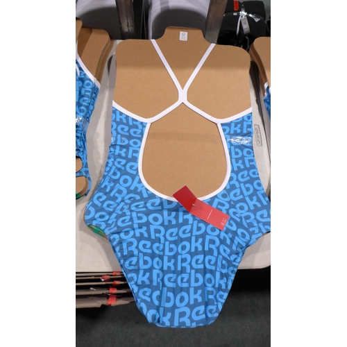 3331 - Five blue Rebok swimming costumes - size XL * this lot is subject to VAT