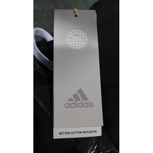 3362 - Five men's black Adidas hoodies - size L * this lot is subject to VAT