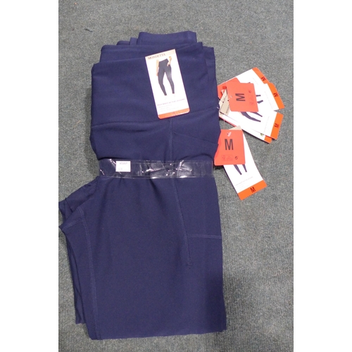 3382 - Five pairs of navy Mondetta high waisted leggings - size M * this lot is subject to VAT