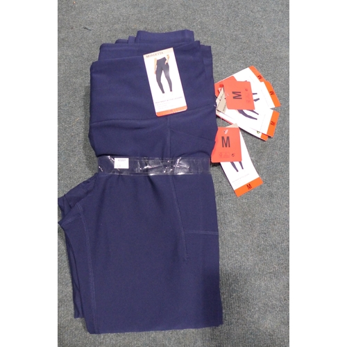 3383 - Five pairs of navy Mondetta high waisted leggings - size M * this lot is subject to VAT