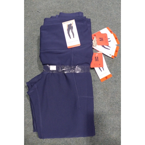 3384 - Five pairs of navy Mondetta high waisted leggings - size M * this lot is subject to VAT