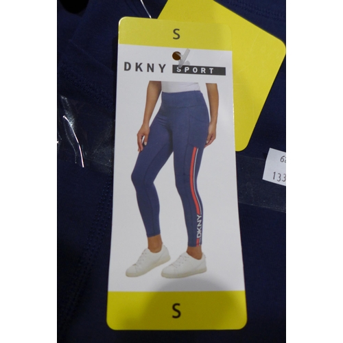 3394 - Five pairs of navy DKNY Sport leggings - size S * this lot is subject to VAT