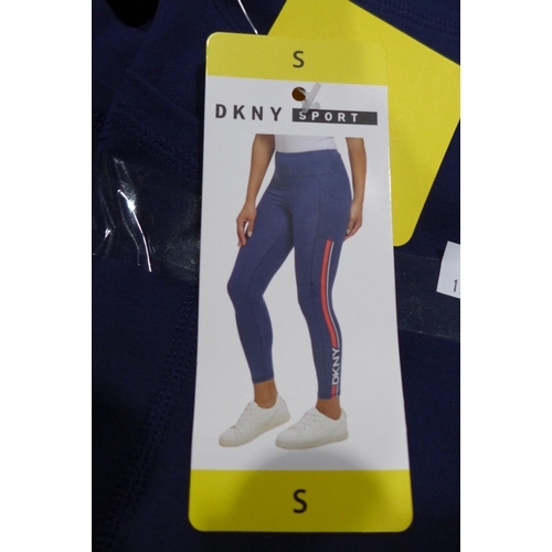 3395 - Five pairs of navy DKNY Sport leggings - size S * this lot is subject to VAT