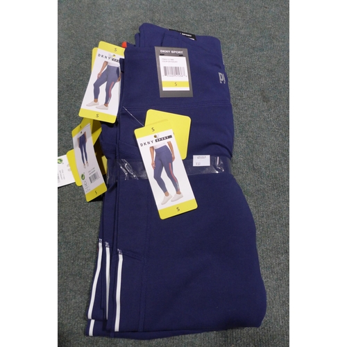 3396 - Five pairs of navy DKNY Sport leggings - size S * this lot is subject to VAT