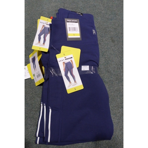 3398 - Five pairs of navy DKNY Sport leggings - size S * this lot is subject to VAT