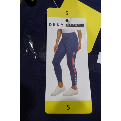 3398 - Five pairs of navy DKNY Sport leggings - size S * this lot is subject to VAT