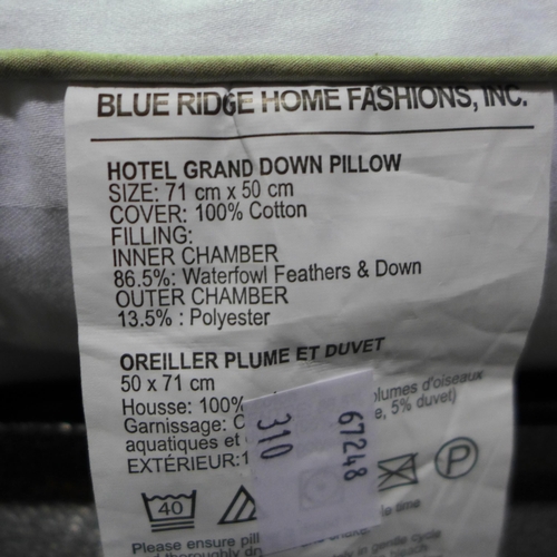 3456 - 2x Hotel Grand Down Roll Jumbo Pillows (310-41) * This lot is subject to VAT