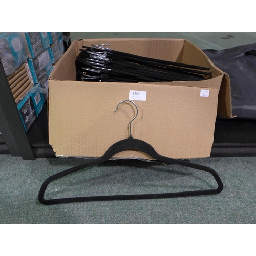 3459 - Flocked Black Hangers   (310-12) * This lot is subject to VAT