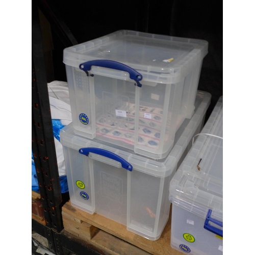 3529 - Two Really Useful storage boxes - mixed size (35l & 84l capacity)