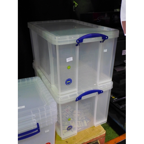 3536 - Two 84l capacity Really Useful storage boxes