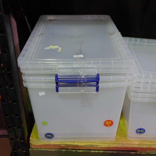 3538 - Three 83l capacity Really Useful storage boxes