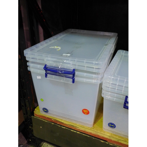 3538 - Three 83l capacity Really Useful storage boxes