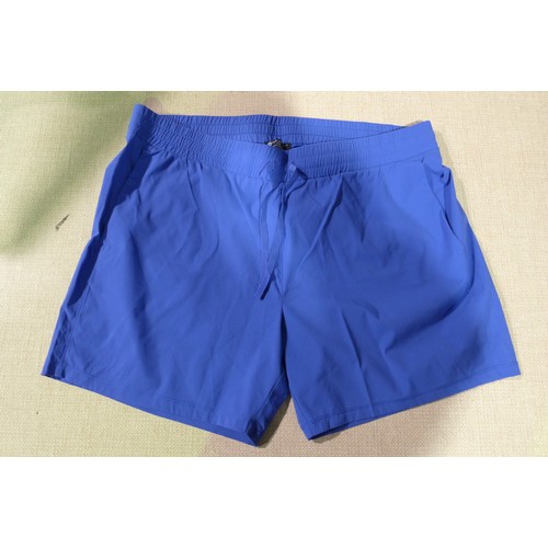 Five pairs of women's blue Tuff Athletics shorts - size L * this lot is  subject to VAT