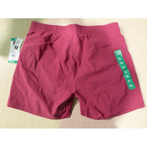 3056 - Five pairs of women's cherry pink Tuff Athletics shorts - size XL * this lot is subject to VAT