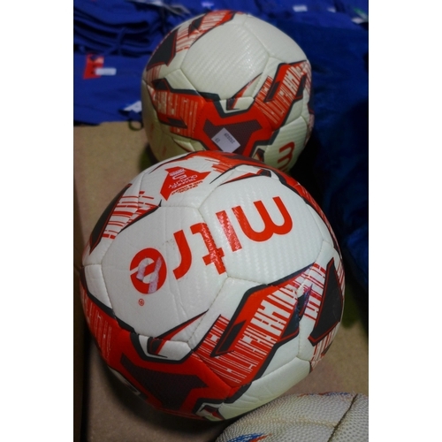 3146 - Four Mitre and Wilson footballs - mixed style/size/colour