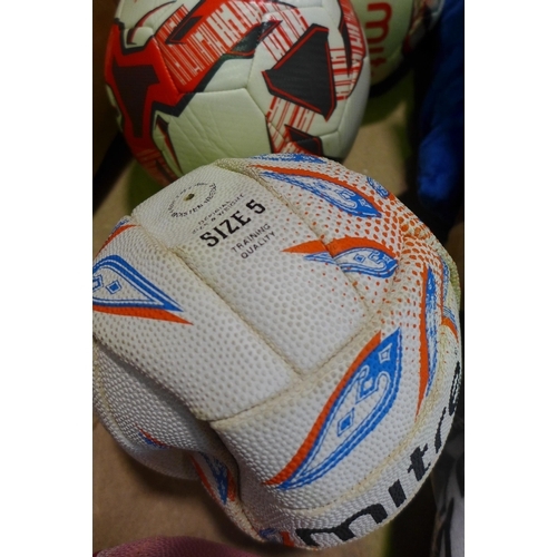 3146 - Four Mitre and Wilson footballs - mixed style/size/colour