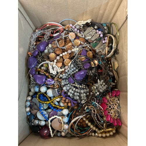 2143 - Three boxes of costume jewellery