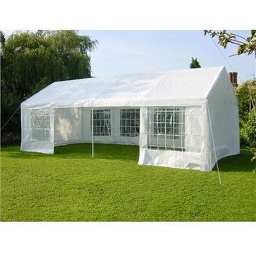 2273 - A large fully disassembled marquee with white canopy approximately 8m x 4m