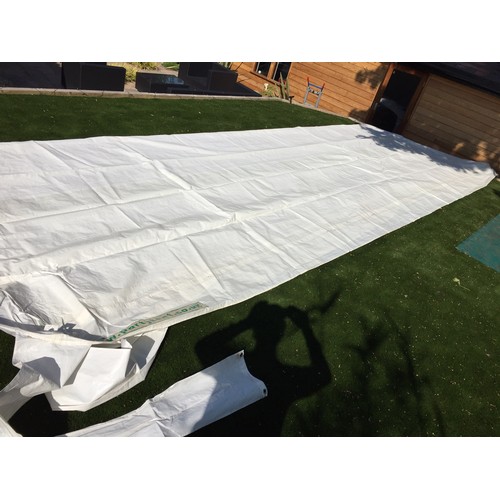 2273 - A large fully disassembled marquee with white canopy approximately 8m x 4m